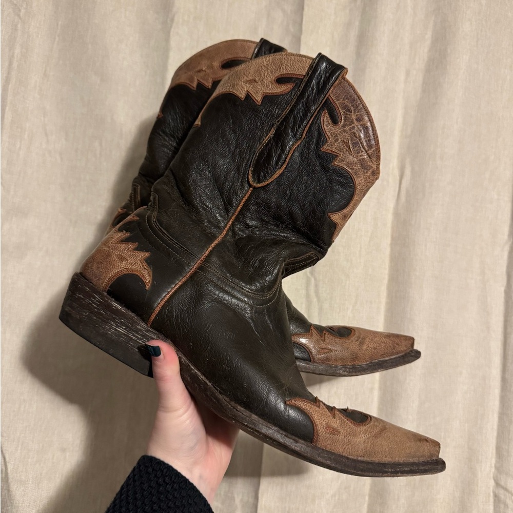 Old Gringo Dark Brown and Tan Cowboy Boots
